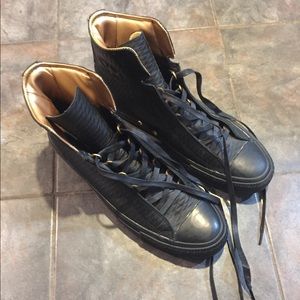 Men’s Converse All Star High Tops in Black & Gold